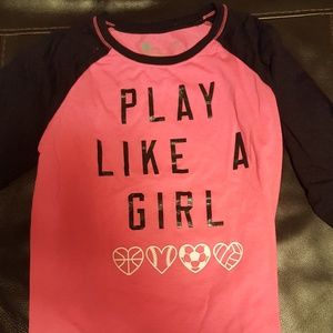 Cute girls 3/4 length sleeve shirt